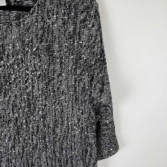 Chico's sweater black and‎ silver size Medium - Picture 3 of 6